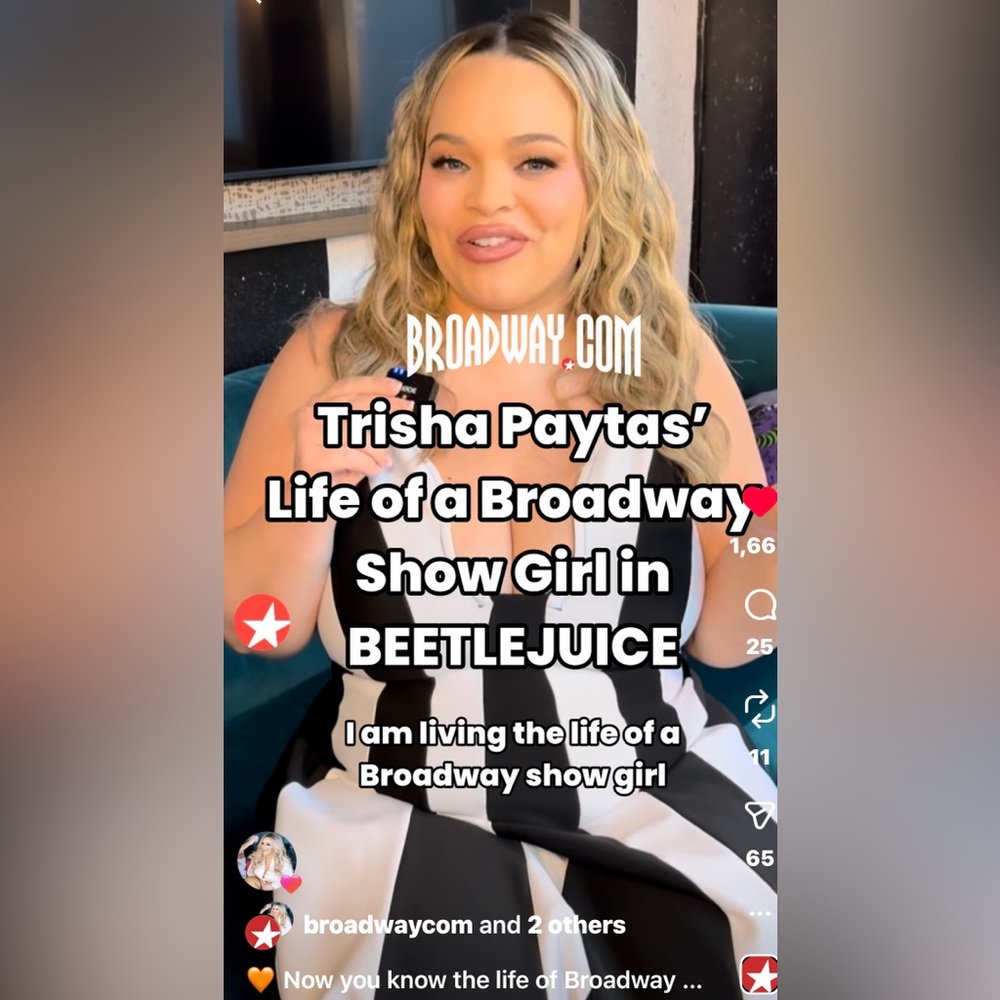 As Trisha wore in NYC while on Broadway’s Beetlejuice